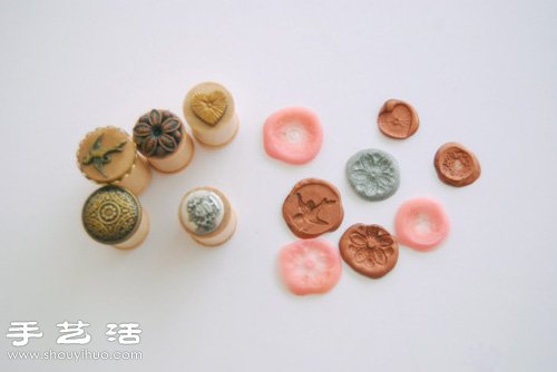 纽扣+木线轴 DIY手工制作复古蜡泥封印(图7)