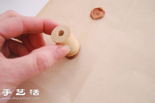 纽扣+木线轴 DIY手工制作复古蜡泥封印(图6)