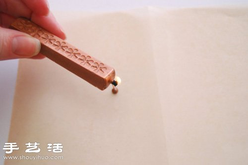 纽扣+木线轴 DIY手工制作复古蜡泥封印(图5)
