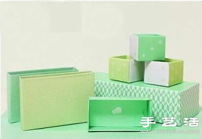点心盒+包装盒废物利用制作实用收纳盒 - 双维造物网