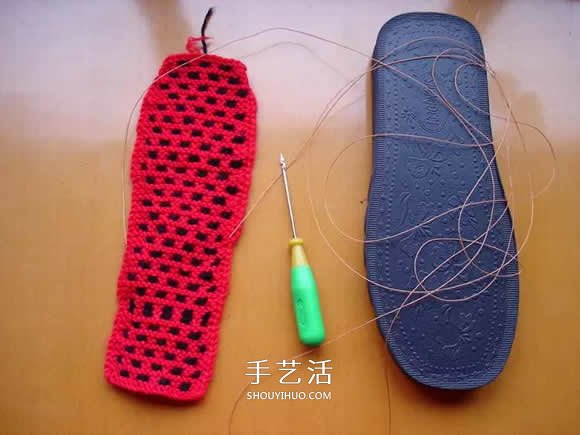 保暖拖鞋的编织方法 冬天穿拖鞋的做法图解(图11)