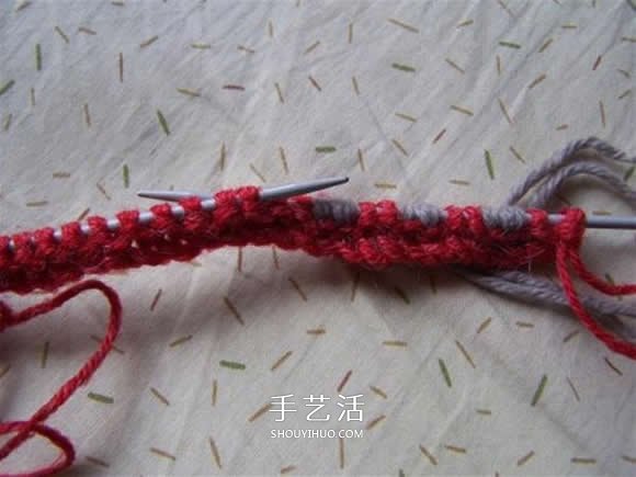 棒针编织拖鞋的步骤图 毛线拖鞋的编织方法图解(图11)