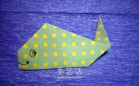 一步一步折纸鲸鱼的简单图解教程(图9)