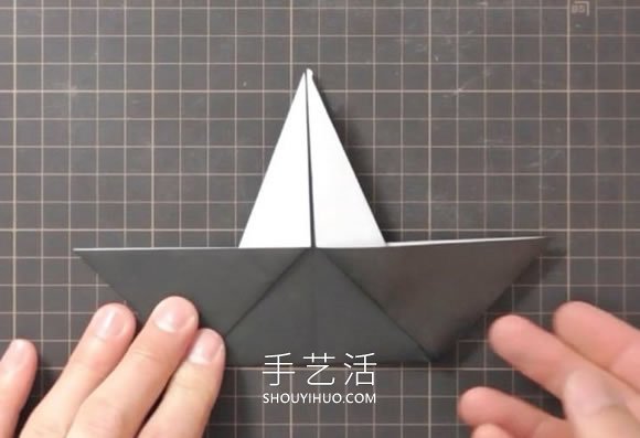 折纸嘴巴会动的乌鸦的折法视频教程(图6)