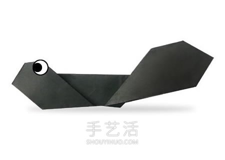 幼儿园手工折纸小蝌蚪的折法图解步骤 - 双维造物网