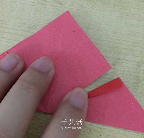 简易折纸枫叶的教程 红包纸折枫叶折法图解(图4)
