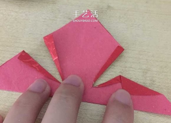 简易折纸枫叶的教程 红包纸折枫叶折法图解(图5)