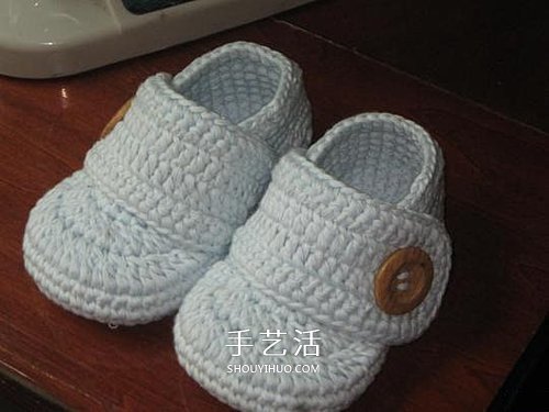 宝宝保暖毛线鞋的编法 手工编织婴儿鞋图解 - 双维造物网