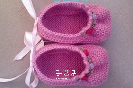 怎么用棒针编织婴儿鞋 手工可爱宝宝鞋的织法 - 双维造物网