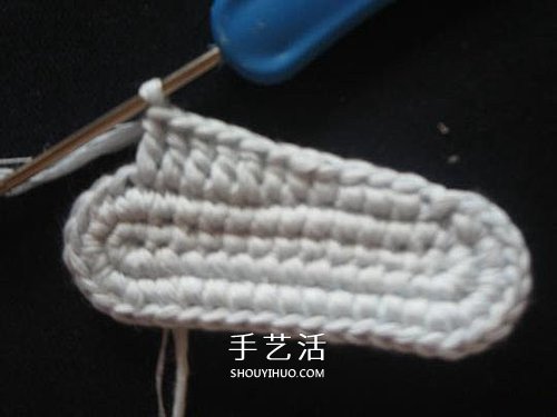 宝宝保暖毛线鞋的编法 手工编织婴儿鞋图解(图11)
