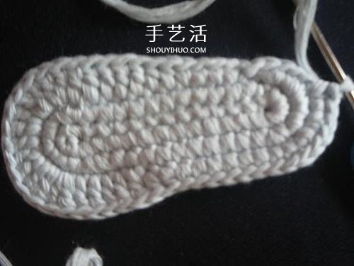 宝宝保暖毛线鞋的编法 手工编织婴儿鞋图解(图17)