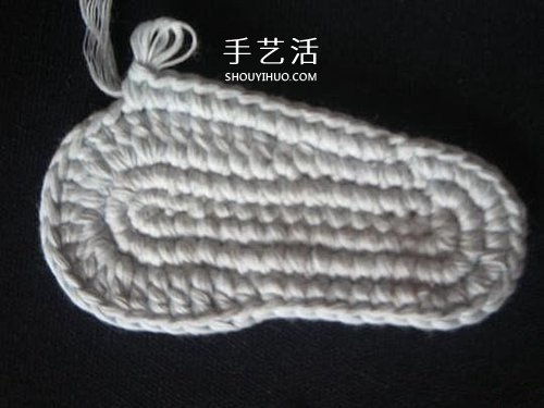 宝宝保暖毛线鞋的编法 手工编织婴儿鞋图解(图19)