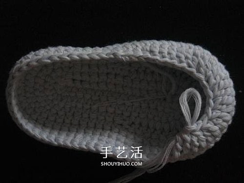 宝宝保暖毛线鞋的编法 手工编织婴儿鞋图解(图31)
