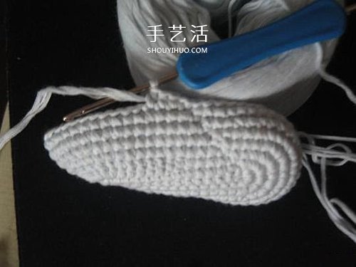 宝宝保暖毛线鞋的编法 手工编织婴儿鞋图解(图29)