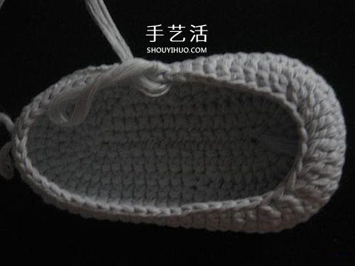 宝宝保暖毛线鞋的编法 手工编织婴儿鞋图解(图34)