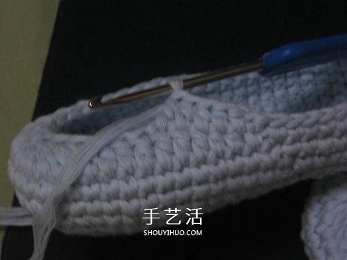 宝宝保暖毛线鞋的编法 手工编织婴儿鞋图解(图35)