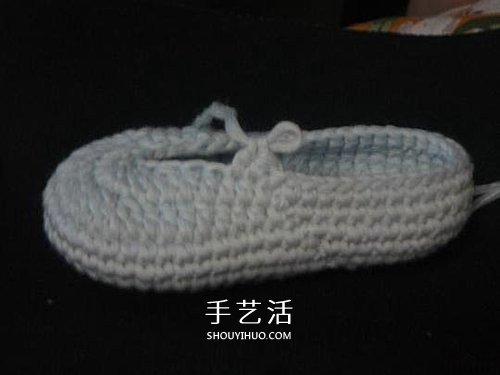 宝宝保暖毛线鞋的编法 手工编织婴儿鞋图解(图38)