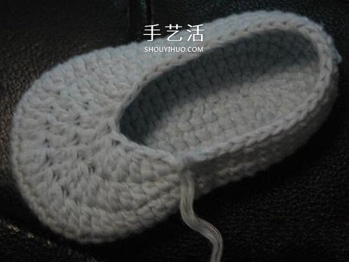 宝宝保暖毛线鞋的编法 手工编织婴儿鞋图解(图39)