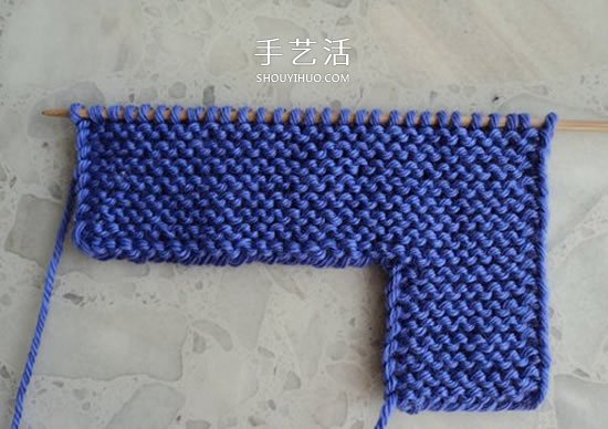两种毛线搭配 手工编织漂亮地板鞋的织法图解(图8)