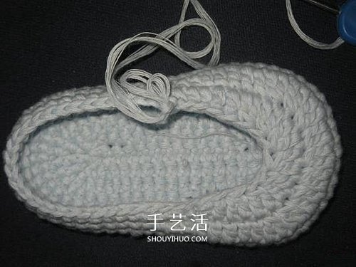 宝宝保暖毛线鞋的编法 手工编织婴儿鞋图解(图37)