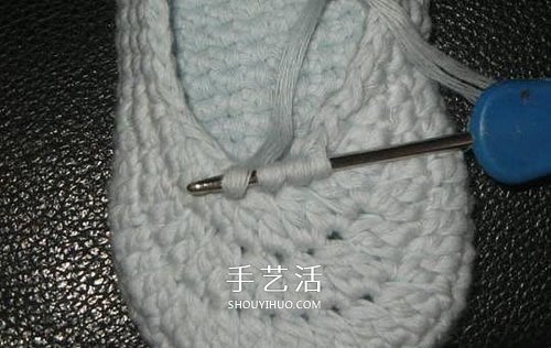 宝宝保暖毛线鞋的编法 手工编织婴儿鞋图解(图41)
