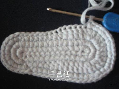 宝宝保暖毛线鞋的编法 手工编织婴儿鞋图解(图20)