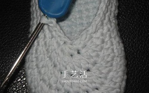 宝宝保暖毛线鞋的编法 手工编织婴儿鞋图解(图42)