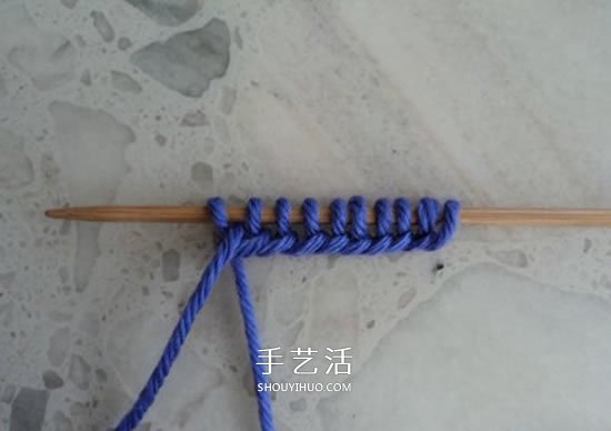 两种毛线搭配 手工编织漂亮地板鞋的织法图解(图3)