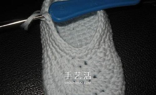 宝宝保暖毛线鞋的编法 手工编织婴儿鞋图解(图43)