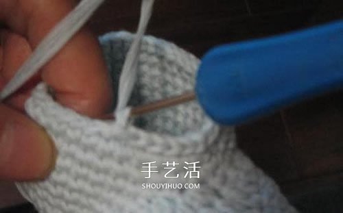 宝宝保暖毛线鞋的编法 手工编织婴儿鞋图解(图47)