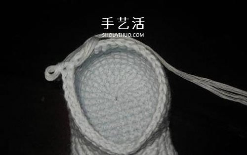 宝宝保暖毛线鞋的编法 手工编织婴儿鞋图解(图48)