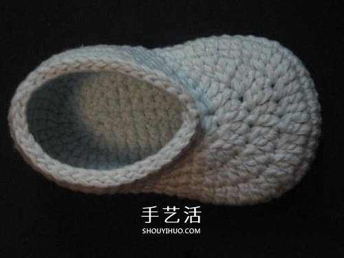 宝宝保暖毛线鞋的编法 手工编织婴儿鞋图解(图50)