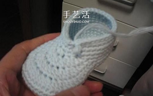 宝宝保暖毛线鞋的编法 手工编织婴儿鞋图解(图49)