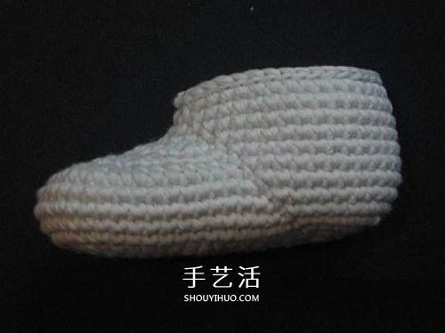 宝宝保暖毛线鞋的编法 手工编织婴儿鞋图解(图51)