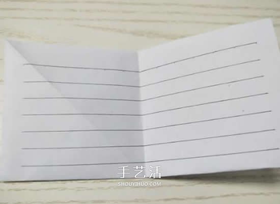 幼儿园折纸教程：最简单纸钱包的折法图解(图3)