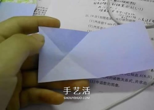 爱心钻石戒指的折法步骤图 还能折可爱情侣款(图2)