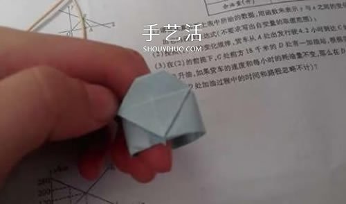 爱心钻石戒指的折法步骤图 还能折可爱情侣款(图12)