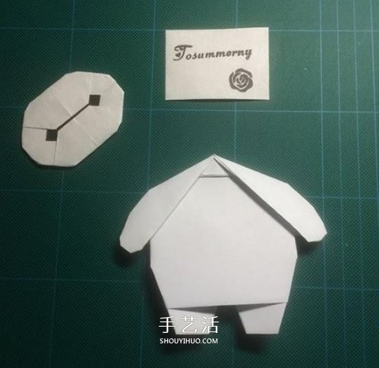 儿童手工折纸大白图解 简单又可爱大白的折法(图25)
