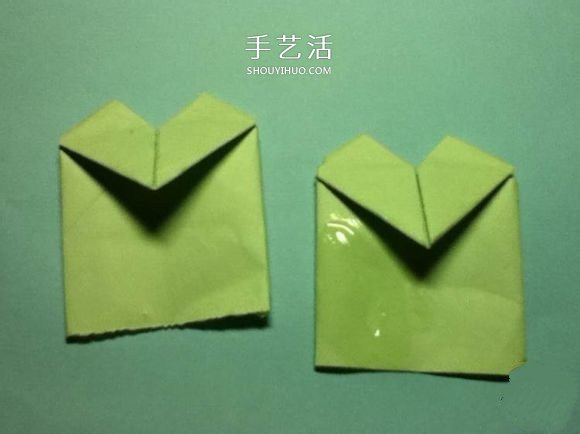 折叠四个爱心 组合成代表幸运的四叶草图解(图21)