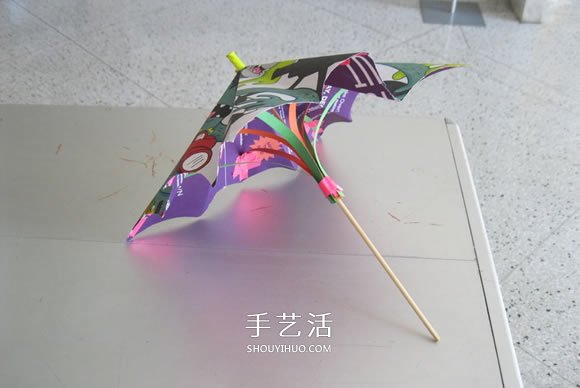 简单纸伞的制作方法图解 可以打开收起！ - 双维造物网