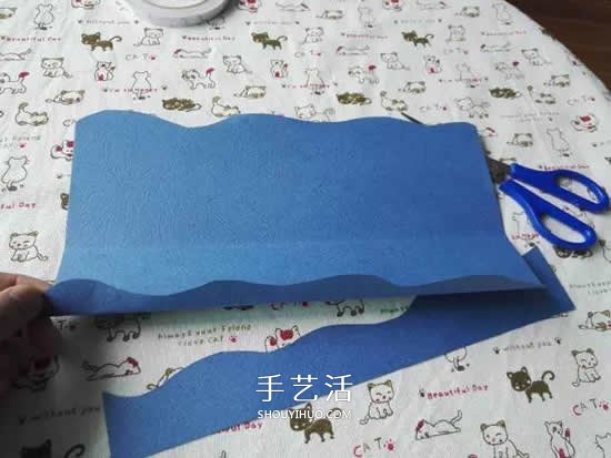 儿童简单纸玩具制作 可以控制海豚游来游去(图7)