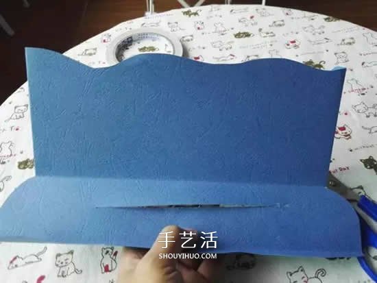 儿童简单纸玩具制作 可以控制海豚游来游去(图11)