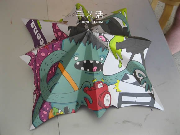 简单纸伞的制作方法图解 可以打开收起！(图9)