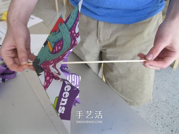 简单纸伞的制作方法图解 可以打开收起！(图10)