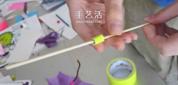 简单纸伞的制作方法图解 可以打开收起！(图12)