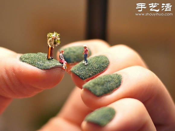 指甲盖上的创意DIY 仿佛走进了童话世界(图4)