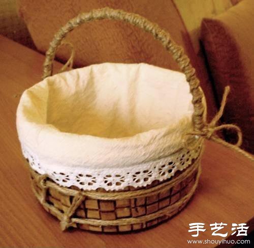 塑料桶废物利用手工制作提篮/篓子 - 双维造物网