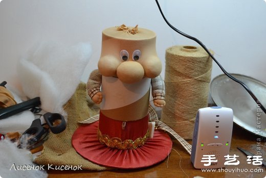 透明胶桶变废为宝手工DIY小矮人玩偶/人偶(图17)