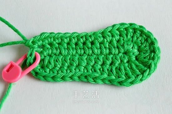 给脚踝也提供保暖！简洁好看宝宝毛线鞋织法(图5)