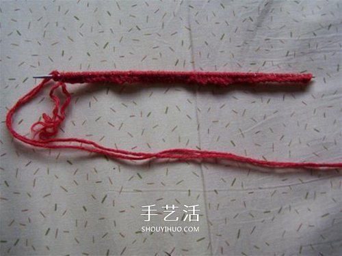 用棒针平针手工编织保暖拖鞋的方法图解(图5)
